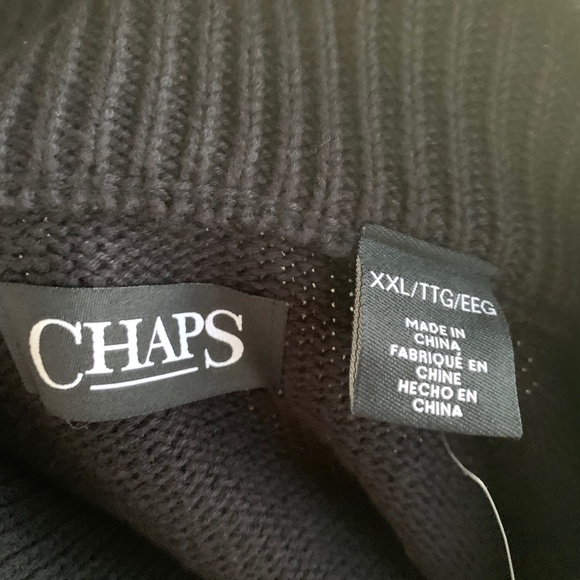 MEN'S CHAPS CLASSIC FIT BUTTON BEARS SWEATER - Picture 8 of 8